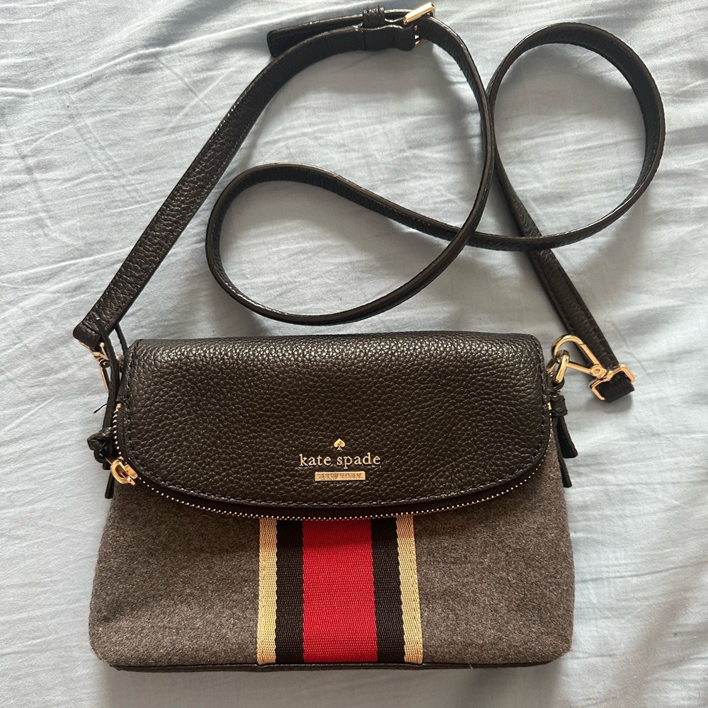 Kate Spade crossbody bag wool leather